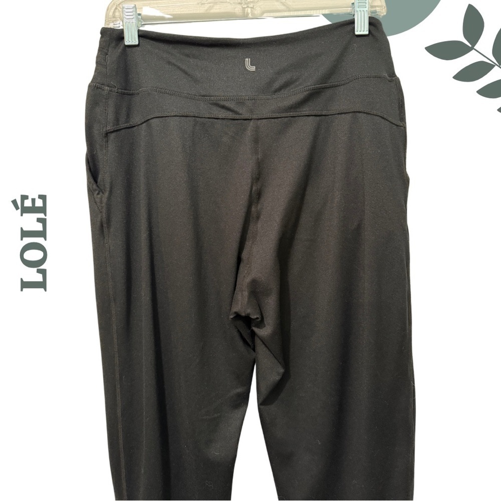 Lole Black Jogger Pants Women’s Medium | High Rise Drawstring - Picture 5 of 7